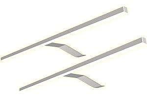 kalb Material für Möbel Applique LED lampe pour meuble éclairage de vitrine salle de bain, sélection : lot de 4, température de couleur : blanc chaud, surface : aluminium anodisé