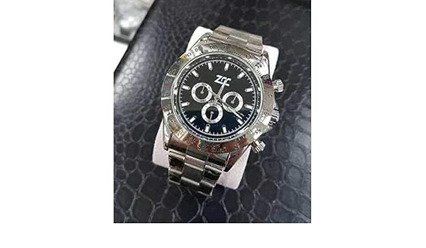 TradeShop - Orologio Polso ZCC Uomo Automatico CRONOGRAFO Elegante Silver  Fondo Nero - 16032 : Amazon.it: Orologi
