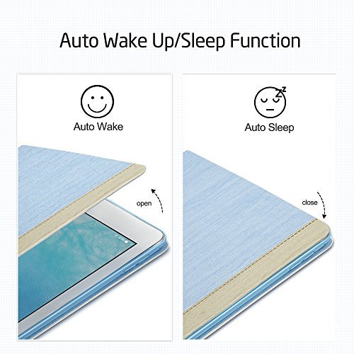iPad Pro 9.7 Hülle, ESR® Auto aufwachen / Schlaf Funktion und Einstellbarem Blickwinkel Funktion Schutzhülle für iPad Pro 9.7 Zoll (Blau) - 4