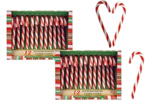 MC-Trend: 24 bastoncini di zucchero rosso-bianco per decorare l'albero di Natale