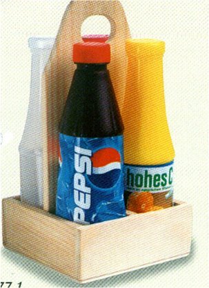 Preisvergleich Produktbild Kaufladen-Zubehör Flaschenträger aus Holz