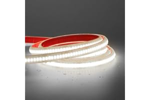 XUNATA Ruban LED COB Autocollant, 320Leds/m IP68 étanche 12V Super Lumineux Bandeau flexible Ruban LED Light Strip pour Escalier, Chambre, Noël, Fête, etc (Blanc, 3M)