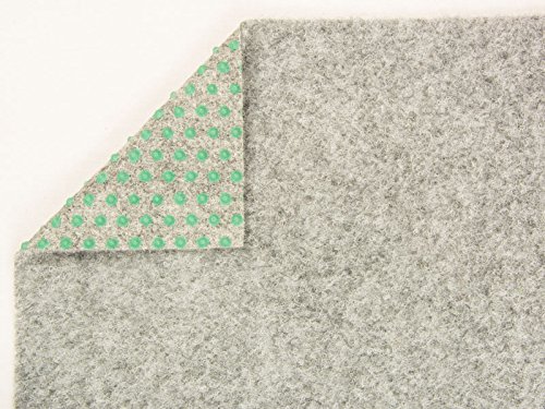 Premium Rasenteppich Kunstrasen Patio mit Noppen – Farbe Grau | Vliesrasen mit Drainage | Gesamthöhe ca. 7,5mm | Gewicht 1100g/m² | Pflegeleichte Strapazierfähig | Kunstrasenteppich – 2,00m x 3,00m - 4