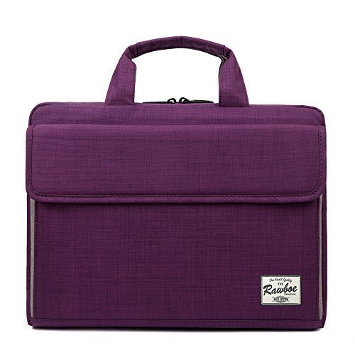 Rawboe® 13 -13,3 Zoll MacBook Pro Retina intelligente neue Art-Oxford-Gewebe Multi Functional eleganten, tragbaren Laptop-Tasche Laptop-Hülle für Mann / Frau Tragetasche Messenger Bag Schulter-Aktenkoffer Handtasche für MacBook Air / Oberflächen Pro 4 / Laptop / Notebook / ipad / Tablet / MacBook / Ultrabook / Computer für Apple / Acer / Asus / Dell / Fujitsu / Lenovo / HP / Samsung / Sony / Toshiba mit Schulterriemen und mehrere Taschen – Lila - 2