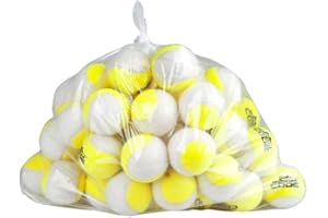 ‎TOPSPIN Topspin Balls Unlimited Code Green Tennisball, Drucklose Trainingsbälle - 60er Beutel - gelb/weiß