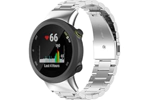 Kobmand Correa para Garmin Forerunner 45,Correa De Reloj De Acero Inoxidable De Pulsera De Metal De Repuesto para Garmin Forerunner 45/Garmin Forerunner 45S/Garmin Swim 2