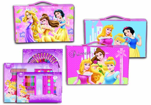 Imagen 1 de Montichlevo 14248 - Maletín para dibujo diseño Princesas Disney, 56 piezas de 21x38