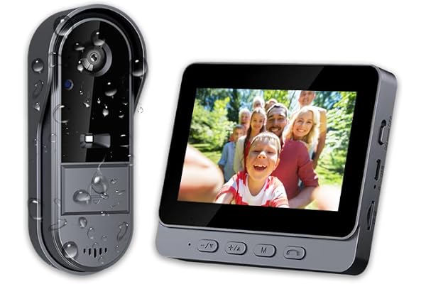 TKMARS Sonnette sans Fil avec Caméra 1080P Étanche IP67, Visiophone Vidéo Extérieur avec Écran 4.3", Angle de Vision 170°, Vision Nocturne, Interphone Vidéo pour Maison, sans WiFi et APP