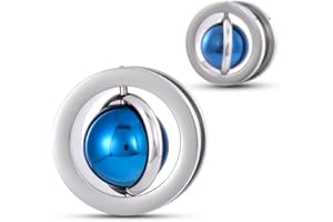 COOEAR Planet Ear Tunnels Flesh Plugs en acier inoxydable pour boucles d'oreilles, vis à l'arrière.