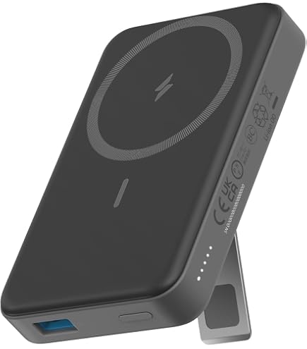 Verbatim Magnetic Power Bank 10000mAh Wireless Charger 15W 20W PD tramite USB-C, Power Bank Piccola e Magnetica per iPhone 15, 14, 13, 12, Pro, Max, iPad, Nero