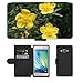 Produktbild PU Leder Wallet Case Folio Schutzhülle // M00290742 Hypericum Johanniskraut Gelb // Samsung Galaxy A5 (not fit S5)