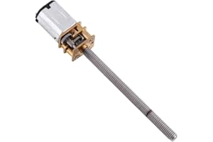 AKOZON Motor eléctrico reversible de 12V DC N20 40RPM con accesorios de repuesto de reductor de tornillo para engranajes de rosca larga