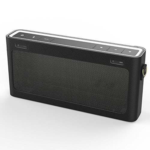 MoKo Bose SoundLink III Bluetooth Lautsprecher Hülle Abdeckung, Premium PU Leder Schutzhülle Case mit Handschlaufe/Karabiner für Bose SoundLink 3 Bluetooth Wireless Speaker, Schwarz