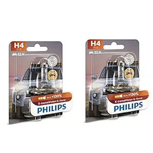 Philips H4 XtremeVision G-Force Car headlight bulb (12V, 55W)- 2 bulbs