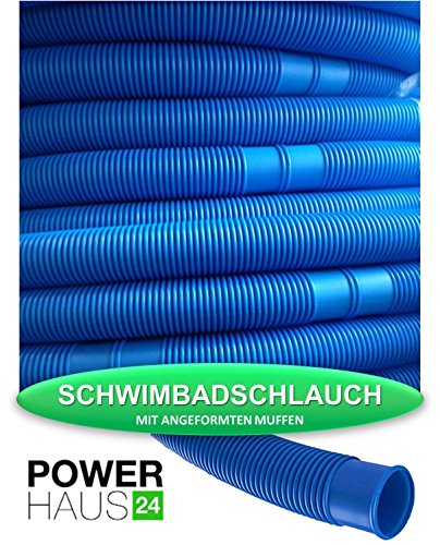 POWERHAUS24® – Pool Schlauch für Schwimmbad und Teich – Ø 32mm (5/4) – Länge: 6,60m - 2
