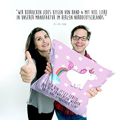 Mr. & Mrs. Panda Kissen 40×40 Einhorn Pupsend – 100% handmade in Norddeutschland – Einhorn, Pups, Unicorn, Regenbogen, Glitzer, Einhornpower, Erwachsenwerden, Spaß, lustig, Freundin Kissen, Kissenhülle, Kopfkissen, Geschenk, Schenken, Couch, Sofakissen, weich, flauschig, 40×40, 40 x 40 Einhorn, Pups, Unicorn, Regenbogen, Glitzer, Einhornpower, Erwachsenwerden, Spaß, lustig, Freundin - 3