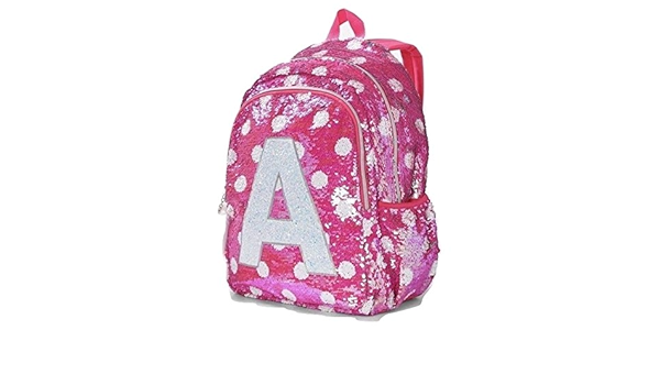 flip sequin initial backpack