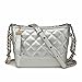 Produktbild 2018 Mode Damen Designer Tasche Lingge Kette Gesteppt Schultertasche Umhängetasche Tasche Beuteltasche Klassisch Abendtasche,Silver-S