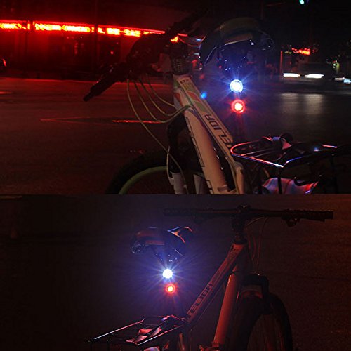Hrph LED wasserdichtes Fahrrad Fahrrad vorne hinten Rückleuchten Fahrradfahren Sicherheit Warnung Vorsicht Blitzlampe - 6