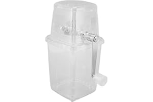 ACOUTO Broyeur à Glace, Broyeur à Glace à Manivelle, Broyeur à Glace Manuel Multifonctionnel Antirouille Transparent pour Un Rasage Grossier Rapide pour la Cuisine à Domicile(Transparent)