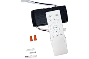 JT2D Kit de télécommande universelle pour ventilateur de plafond, 6 vitesses et minuterie, remplacement à distance pour ventilateur de plafond CC