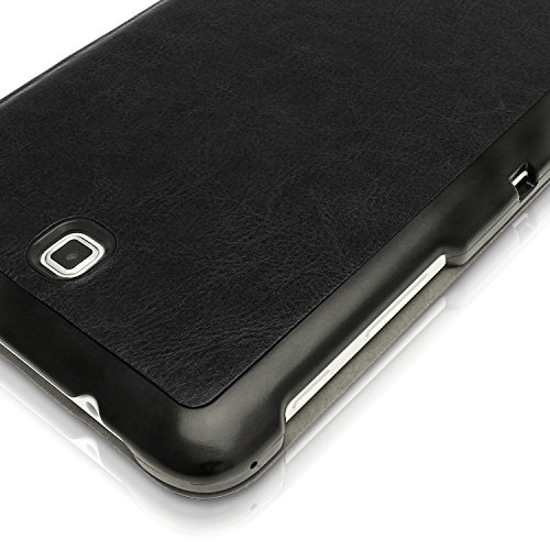 igadgitz Schwarz PU Ledertasche Hülle Smart Cover für Samsung Galaxy Tab 4 8.0″ SM-T330 mit Multi Winkelbetrachtung Stand + Auto Sleep/Wake + Displayschutzfolie - 8