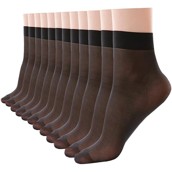 Calze Velate Alte Al Ginocchio RubyRunk - 9 Paia Nylon 20D Con Punta