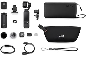 DJI Osmo Pocket 4 Creator Combo, Pocket Gimbal Vlog Camera, 1″ CMOS & 4K/240fps, 3-Axis, 2× Lossless Zoom, 107GB Built-in Storage, Mic 3 Transmitter, Osmo Mini Tripod, UAE Version, Official Warranty