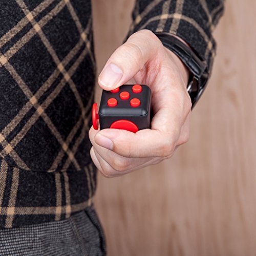 Philna12 Novelty Mini Fidget Cube Anxiety Stress Relieves Fidget Cube Toy (Black Red) Philna12 Novelty Mini Fidget Cube Anxiety Stress Relieves Fidget Cube Toy (Black Red)