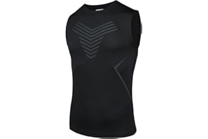 AMZSPORT Canotta Compressione da Uomo Sport Senza Maniche Base Layer Asciugatura Rapida Top