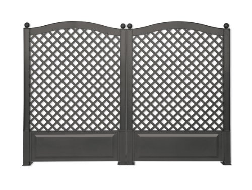 KHW 37725 Spalier 100 cm mit Erdspießen, 2-er Set, anthrazit