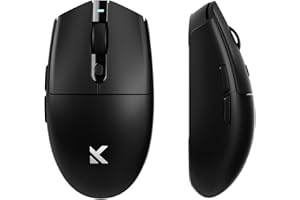 MCHOSE G3 Ultralekka Mysz Gamingowa 64 g, 26 000 DPI, 8 000 Polling, 650 IPS, 8 Programowalnymi Przyciskami, Bezprzewodowa Mysz do Gier BT 5.0/2.4G/USB, Bateria 170 h, komputerów PC i Mac - Czarny