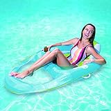 SwimWays - 6045228 - Spring Float Recliner - Fauteuil Gonflable de Piscine Semi Immergé en Tissu - Couleur Aléatoire