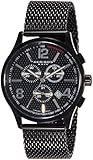 Akribos XXIV Herren-Armbanduhr Men'S Quartz Stainless Steel Mesh Bracelet Watch Analog Quarz AK719BK