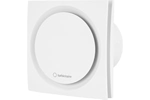 Turbionaire RING 100 SW Ventilateur, Extracteur de Salle de Bain 100mm, Double Aspiration Périmètre et Frontal, 100 mm, Blanc Clapet anti-retour, Protection IPX4