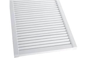 ben+camilla.com Lamellentüren 2422 x 394 x 21 mm weiß seidenmatt mit offenen Lamellen Kiefernholz für Regale, Schränke, Möbel - EINBAUFERTIG grundiert & lackiert