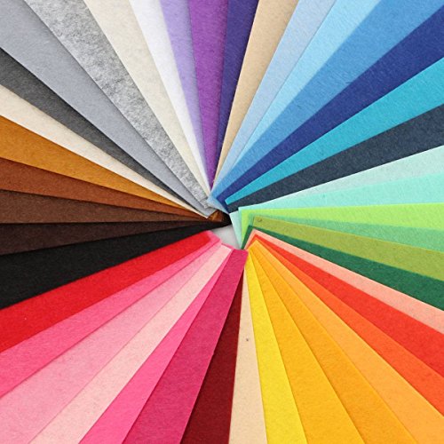 comprare on line Fogli Feltro Colorato 44 pz Fogli in Feltro e Pannolenci Feltro Acrilico di Fogli DIY Tessuto in Feltro Acrilico Feltro da Cucire Morbido 20cm*20cm Spessore 1mm prezzo