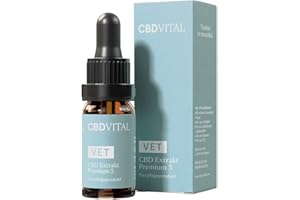 CBDVITAL BY VITRASAN Premium CBD Öl für Hunde & Katzen | 500 mg CBD | Tierärztlich geprüft | 5% | Terpenfreies Naturextrakt CBD Hanföl | Cannabis-Öl zur Beruhigung bei Stress, Angst | CBD VITAL - Tierliebe ist menschlich