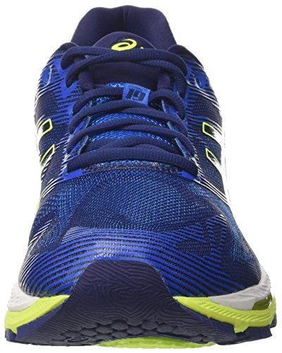 Asics Herren Gel-Nimbus 19 Laufschuhe für Das Training auf Der Straße, Indigoblue/Safetyyellow/Electricblue - 4