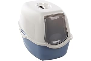 Flamingo - Kattentoalett Lexie Blå - 39x56x39,5 cm - Rymligt och praktiskt för alla katter