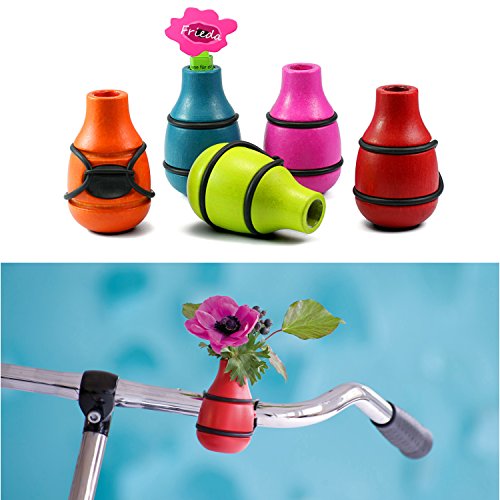 Fahrradvase "Frieda" - Lenkervase / Vase für den Fahrradlenker aus Holz