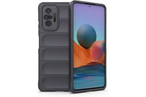 SEAHAI Funda para Xiaomi Redmi Note 10 Pro Estuche, [Diseño de Bolsa de Aire Anticaída] Robusto Carcasa de Suave Silicona Ligera PC + TPU Bumper Anti-caída Rubber Caso - Gris Oscuro