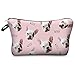 Generic 3D Print Women Cosmetic Bag with Multi-Coloured Pattern Nice Travel Makeup Pouchs Women, pugs (Multicolour) - Generic