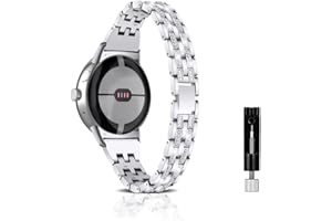 KeeFos Armband für Google Pixel Watch 2 / Google Pixel Watch, Diamanten Metallarmband Armbänder Ersatzarmband Uhrenarmband Mädchen Damen für Google Pixel Watch 2 / Google Pixel Watch - Silber