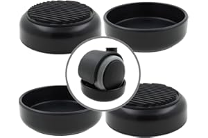 Lifeswonderful - 4 x gumowe podstawki czarne kubki rycynowe - antypoślizgowe - chronią podłogi i zapobiegają przesuwaniu się lub toczeniu się mebli