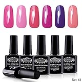 Perfect Summer 6pcs UV Led Gel Nail Polish Soak Off Mix Color Beauty kits 10ml #013
