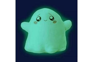 XXIN LankyBox Ghosty Plüschpuppe, leuchtet im Dunkeln, weiches Stofftierkissen, Geschenke für Kinder, Gelb