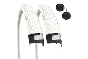 ECOVELO 2 pneus Blancs 20 x 1,95 (50-406) + Chambres pneus vélo pneus BMX Route City Bike Enfant