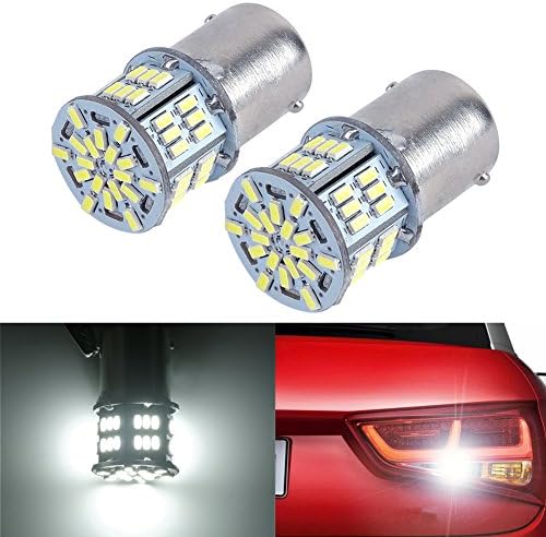 Holonyak 2x 650 Lumens 1156 1141 1003 3014 54-EX Chipsets Led Bulb Used For Back Up Reverse Lights,Brake Lights,Tail Lights,Xenon White