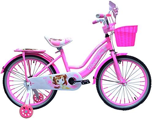Kids Luxurious Bike / Bicycle For Boy's &amp; Girls Pink &amp; Orange Sizes 12" 16" 20" Led Effect Adjustable (Pink, 16")